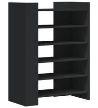 Schuhschrank Schwarz 74,5x37,5x100 cm Holzwerkstoff