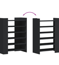 Schuhschrank Schwarz 74,5x37,5x100 cm Holzwerkstoff