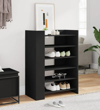 Schuhschrank Schwarz 74,5x37,5x100 cm Holzwerkstoff