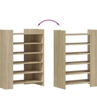 Schuhschrank Sonoma-Eiche 74,5x37,5x100 cm Holzwerkstoff