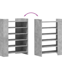 Schuhschrank Betongrau 74,5x37,5x100 cm Holzwerkstoff