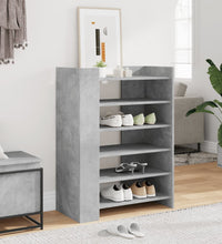 Schuhschrank Betongrau 74,5x37,5x100 cm Holzwerkstoff