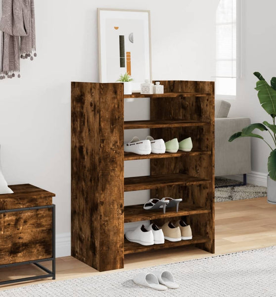 Schuhschrank Räuchereiche 74,5x37,5x100 cm Holzwerkstoff