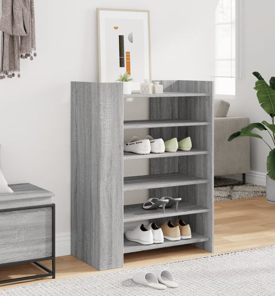 Schuhschrank Grau Sonoma 74,5x37,5x100 cm Holzwerkstoff