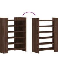 Schuhschrank Braun Eichen-Optik 74,5x37,5x100 cm Holzwerkstoff