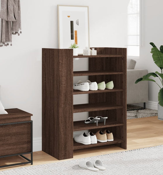 Schuhschrank Braun Eichen-Optik 74,5x37,5x100 cm Holzwerkstoff