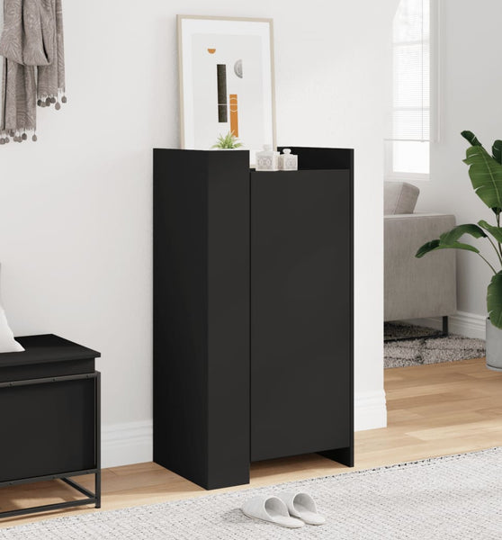 Schuhschrank Schwarz 52x37,5x100 cm Holzwerkstoff