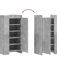 Schuhschrank Betongrau 52x37,5x100 cm Holzwerkstoff