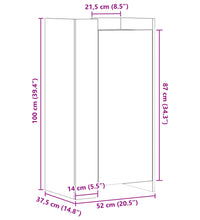 Schuhschrank Räuchereiche 52x37,5x100 cm Holzwerkstoff