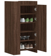 Schuhschrank Braun Eichen-Optik 52x37,5x100 cm Holzwerkstoff