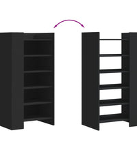 Schuhschrank Schwarz 52x37,5x100 cm Holzwerkstoff