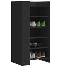 Schuhschrank Schwarz 52x37,5x100 cm Holzwerkstoff