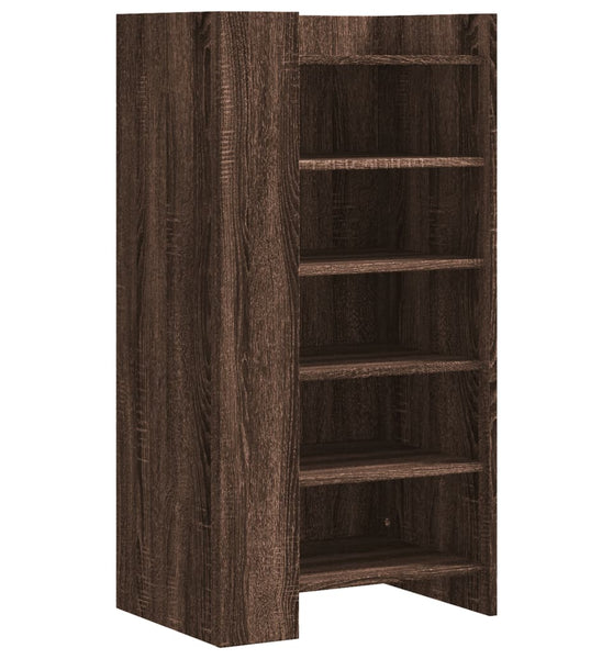 Schuhschrank Braun Eichen-Optik 52x37,5x100 cm Holzwerkstoff