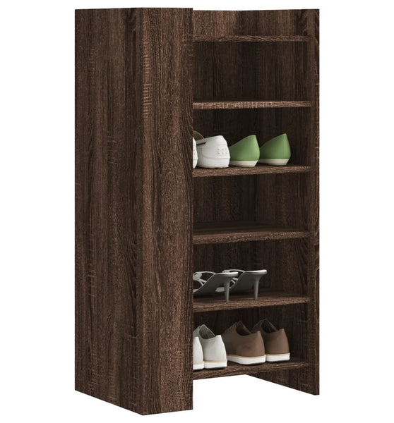Schuhschrank Braun Eichen-Optik 52x37,5x100 cm Holzwerkstoff