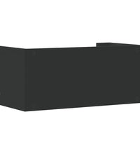 Wandregal Schwarz 70,5x35x30,5 cm Holzwerkstoff