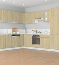Kühlumbauschrank Sonoma-Eiche 60x57x207 cm Holzwerkstoff