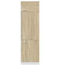 Kühlumbauschrank Sonoma-Eiche 60x57x207 cm Holzwerkstoff