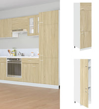 Kühlumbauschrank Sonoma-Eiche 60x57x207 cm Holzwerkstoff