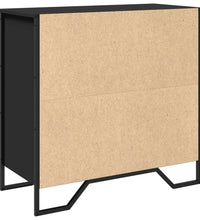 Sideboard Schwarz 78x35,5x74,5 cm Holzwerkstoff