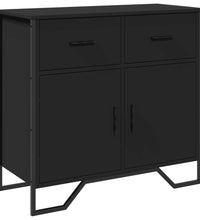 Sideboard Schwarz 79,5x35,5x74,5 cm Holzwerkstoff