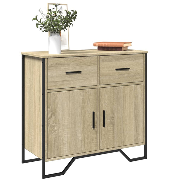 Sideboard Sonoma-Eiche 79,5x35,5x74,5 cm Holzwerkstoff