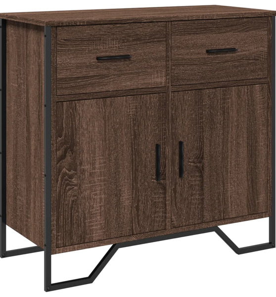 Sideboard Braun Eichen-Optik 79,5x35,5x74,5 cm Holzwerkstoff