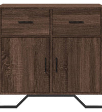 Sideboard Braun Eichen-Optik 79,5x35,5x74,5 cm Holzwerkstoff