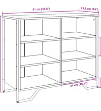 Sideboard Sonoma-Eiche 91x35,5x74,5 cm Holzwerkstoff