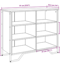 Sideboard Räuchereiche 91x35,5x74,5 cm Holzwerkstoff