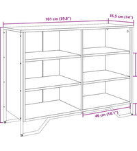 Sideboard Schwarz 101x35,5x74,5 cm Holzwerkstoff