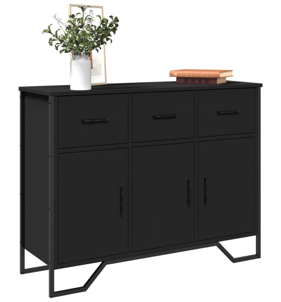 Sideboard Schwarz 97x32,5x74,5 cm Holzwerkstoff