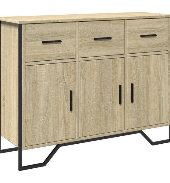 Sideboard Sonoma-Eiche 97x32,5x74,5 cm Holzwerkstoff