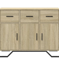 Sideboard Sonoma-Eiche 97x32,5x74,5 cm Holzwerkstoff