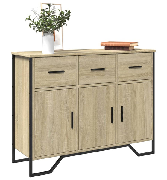 Sideboard Sonoma-Eiche 97x32,5x74,5 cm Holzwerkstoff