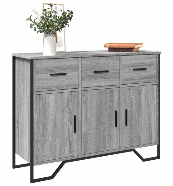 Sideboard Grau Sonoma 97x32,5x74,5 cm Holzwerkstoff