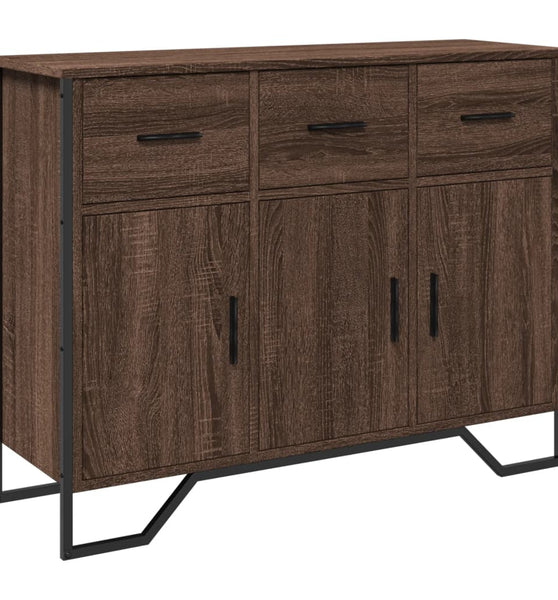 Sideboard Braun Eichen-Optik 97x32,5x74,5 cm Holzwerkstoff