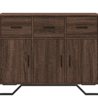 Sideboard Braun Eichen-Optik 97x32,5x74,5 cm Holzwerkstoff