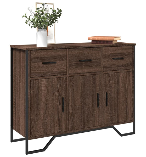 Sideboard Braun Eichen-Optik 97x32,5x74,5 cm Holzwerkstoff