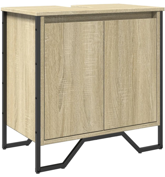 Waschbeckenunterschrank Sonoma-Eiche 60x35x60 cm Holzwerkstoff