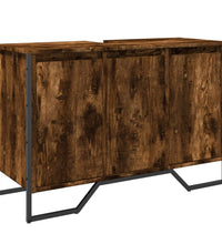 Waschbeckenunterschrank Räuchereiche 91x35x60 cm Holzwerkstoff