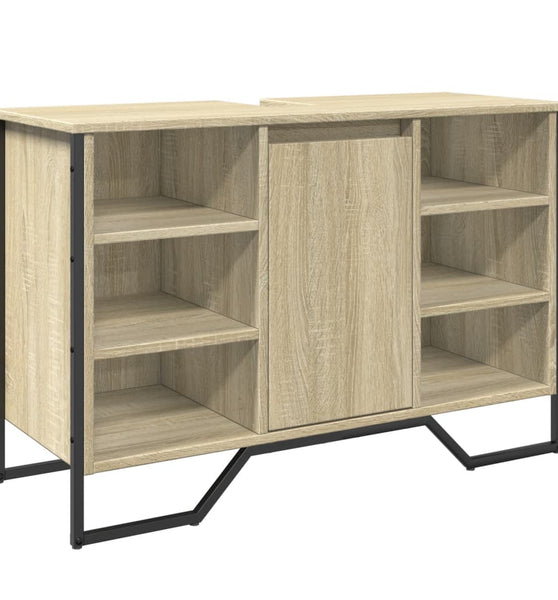 Waschbeckenunterschrank Sonoma-Eiche 91x35x60 cm Holzwerkstoff