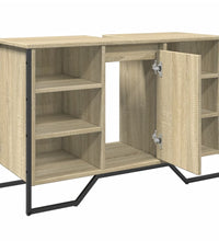 Waschbeckenunterschrank Sonoma-Eiche 91x35x60 cm Holzwerkstoff