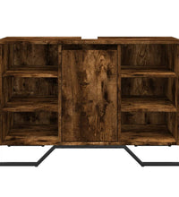 Waschbeckenunterschrank Räuchereiche 91x35x60 cm Holzwerkstoff