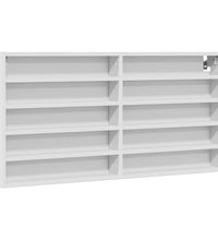 Vitrinenschrank Weiß 100x8,5x50 cm Holzwerkstoff