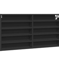 Vitrinenschrank Schwarz 100x8,5x50 cm Holzwerkstoff