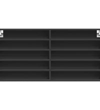 Vitrinenschrank Schwarz 100x8,5x50 cm Holzwerkstoff