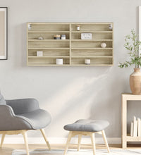 Vitrinenschrank Sonoma-Eiche 100x8,5x50 cm Holzwerkstoff