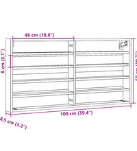 Vitrinenschrank Sonoma-Eiche 100x8,5x50 cm Holzwerkstoff