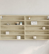 Vitrinenschrank Sonoma-Eiche 100x8,5x50 cm Holzwerkstoff
