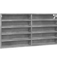 Vitrinenschrank Betongrau 100x8,5x50 cm Holzwerkstoff